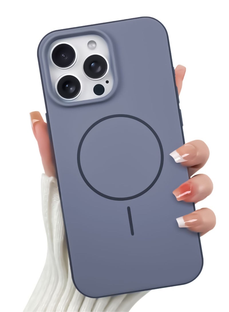 حافظة حماية هجينة من الأكريليك لهاتف iPhone 13 Pro – ظهر شفاف صلب مع إطار سيليكون وتصميم حلقة عصري – لون أزرق