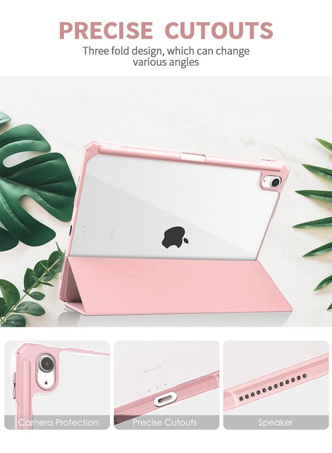 GROIC حافظة iPad Air الجيل الخامس / الرابع 10.9 بوصة (2022/2020)، حافظة iPad Pro 11 بوصة مع غطاء خلفي شفاف مقاوم للصدمات [حامل قلم مدمج، وضع السكون/الإيقاظ التلقائي، حماية الكاميرا، دعم قلم Apple Char - Image 2