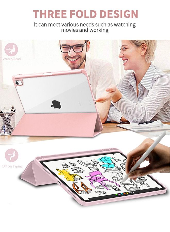 GROIC حافظة iPad Air الجيل الخامس / الرابع 10.9 بوصة (2022/2020)، حافظة iPad Pro 11 بوصة مع غطاء خلفي شفاف مقاوم للصدمات [حامل قلم مدمج، وضع السكون/الإيقاظ التلقائي، حماية الكاميرا، دعم قلم Apple Char - Image 5