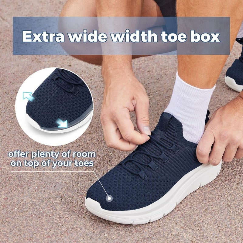 Men's Slip on Shoes Sneakers Wide Width, Lightweight and Breathable Mens Wide Slip on Shoes Max Cushioning - Image 5