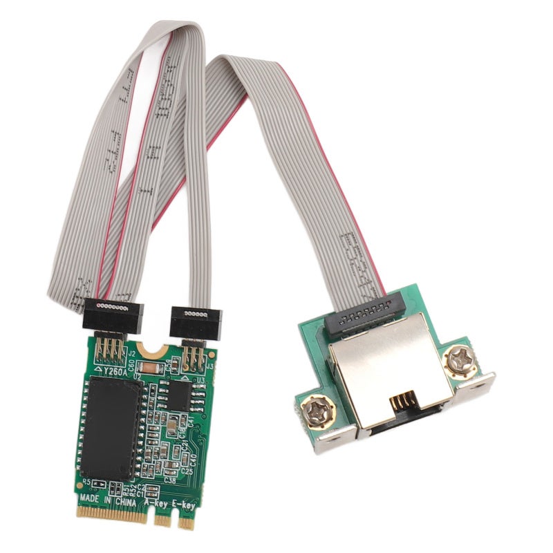 بطاقة شبكة إيثرنت جيجابت M.2 A+E بمنفذ RJ45 واحد وشريحة I210AT - معدل نقل 1000/100/10 ميجابت في الثانية للحواسيب الصناعية - Image 1
