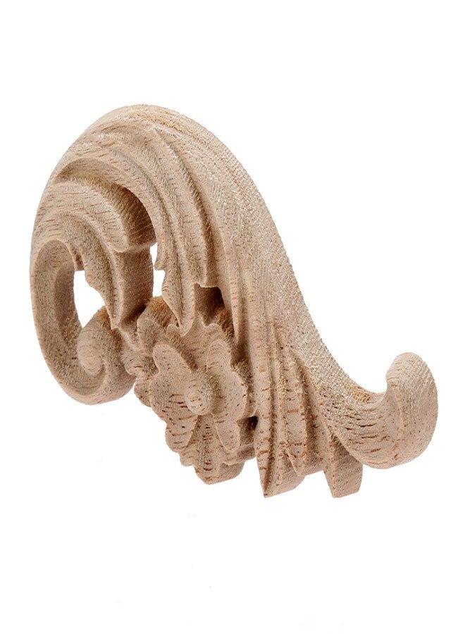 موكسام زوج واحد من زخارف الخشب المنحوتة على شكل وردة من MUXSAM، مقاس 8.5×5×1 سم/3.35×1.97×0.39 بوصة، ملصق ديكور ممتاز للأثاث لخزانة الأدراج والنوافذ - Image 5