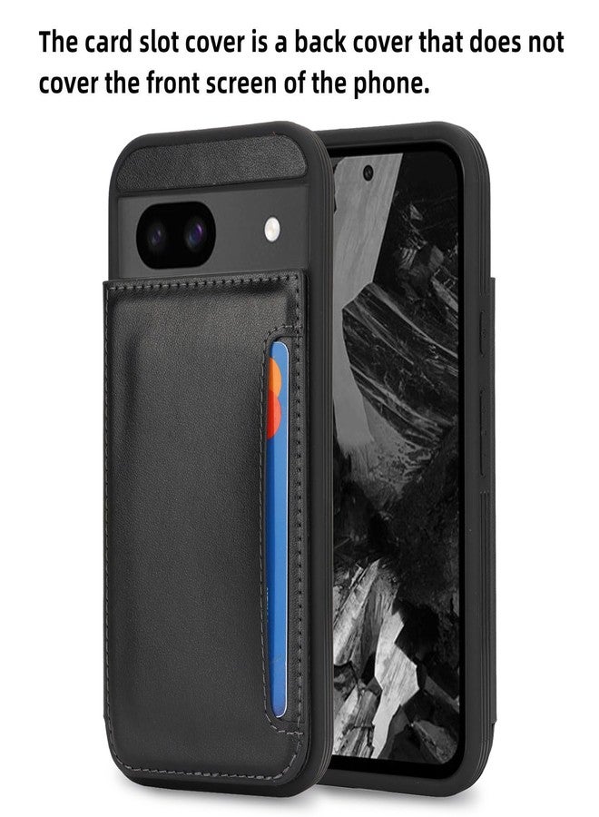 iCoverCase Compatible with Google Pixel 8a Case with Card Holder, Wallet Phone Case for Women Men [RFID Blocking] PU Leather Protective Wallet Case for Pixel 8a (Black) - Image 3