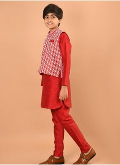 LILPICKS Kurta Pajama Set with Nehru Jacket  - Image 1