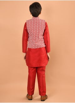 LILPICKS Kurta Pajama Set with Nehru Jacket  - Image 5