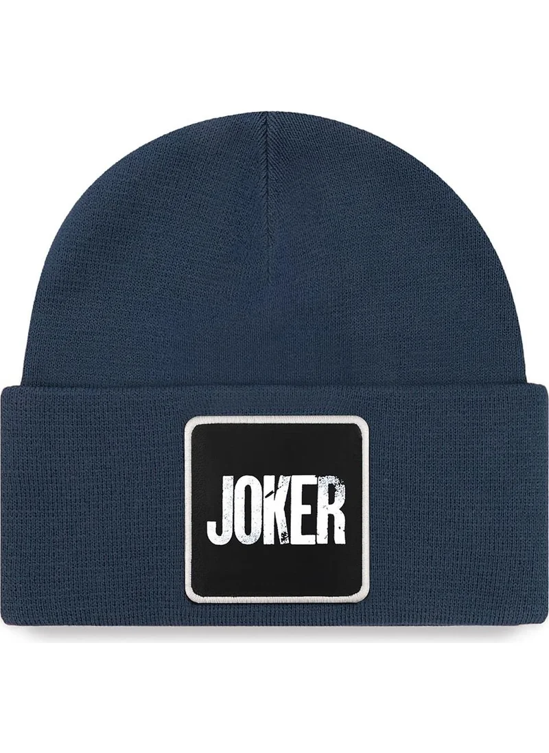 Black Börk V1 Acrylic Joker - Unisex Indigo Beanie with 1sb Code Logo