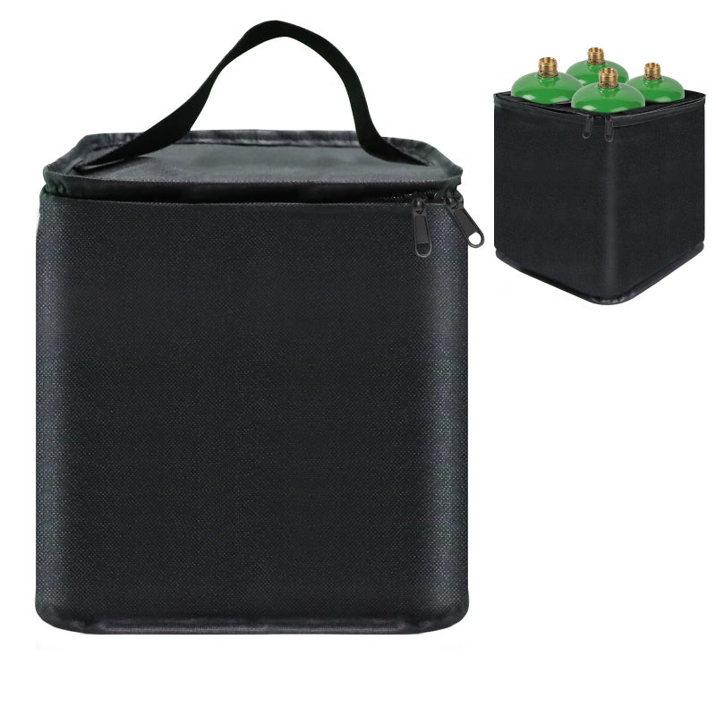 Generic Mini Fuel Cylinder Storage Bag,for 4-Pack Refillable 1LB Empty Propane Cylinder Tank Cover,Gas Tank Protective bag,600D Oxford Fabric,Mini Tank Accessories,for Outdoor Camping,Cooking,Travel - Image 1