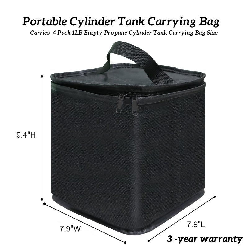 Generic Mini Fuel Cylinder Storage Bag,for 4-Pack Refillable 1LB Empty Propane Cylinder Tank Cover,Gas Tank Protective bag,600D Oxford Fabric,Mini Tank Accessories,for Outdoor Camping,Cooking,Travel - Image 2