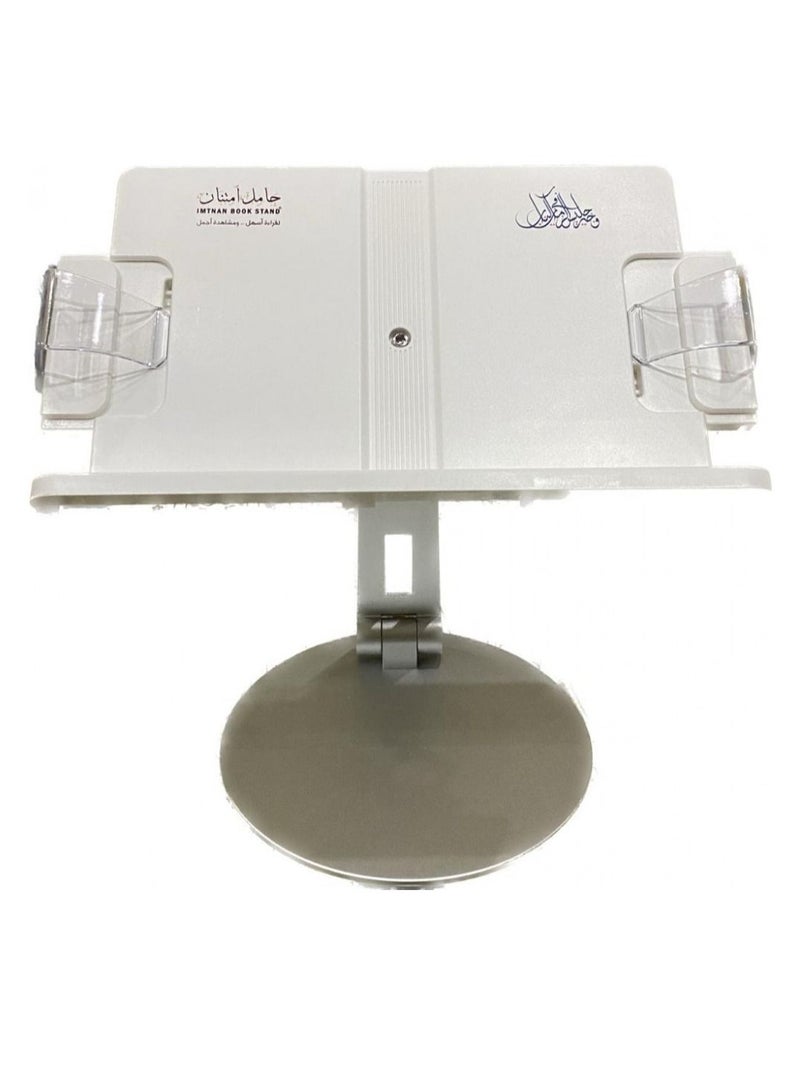 IMTNAN BOOK STAND Stand for iPads and Tablets, Swivel Stand, White  - Image 3