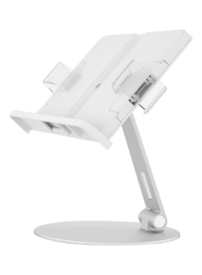 IMTNAN BOOK STAND Stand for iPads and Tablets, Swivel Stand, White  - Image 1