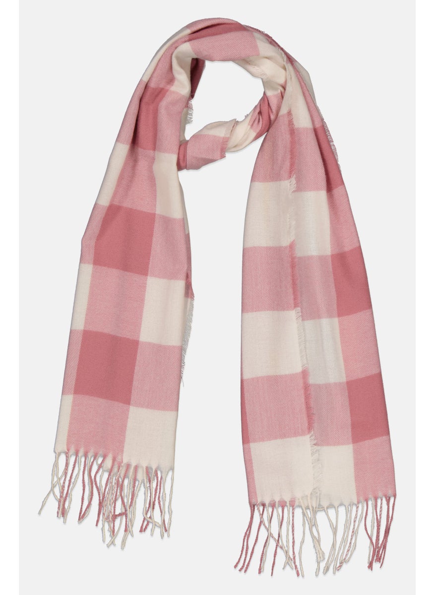 Women Checkered Scarf 190 X 40 cm, Pink - pzsku/ZAB9BA75E4C95D605340DZ/45/_/1738678829/2a49c6c9-40f0-4037-a28f-8957e82a21dc