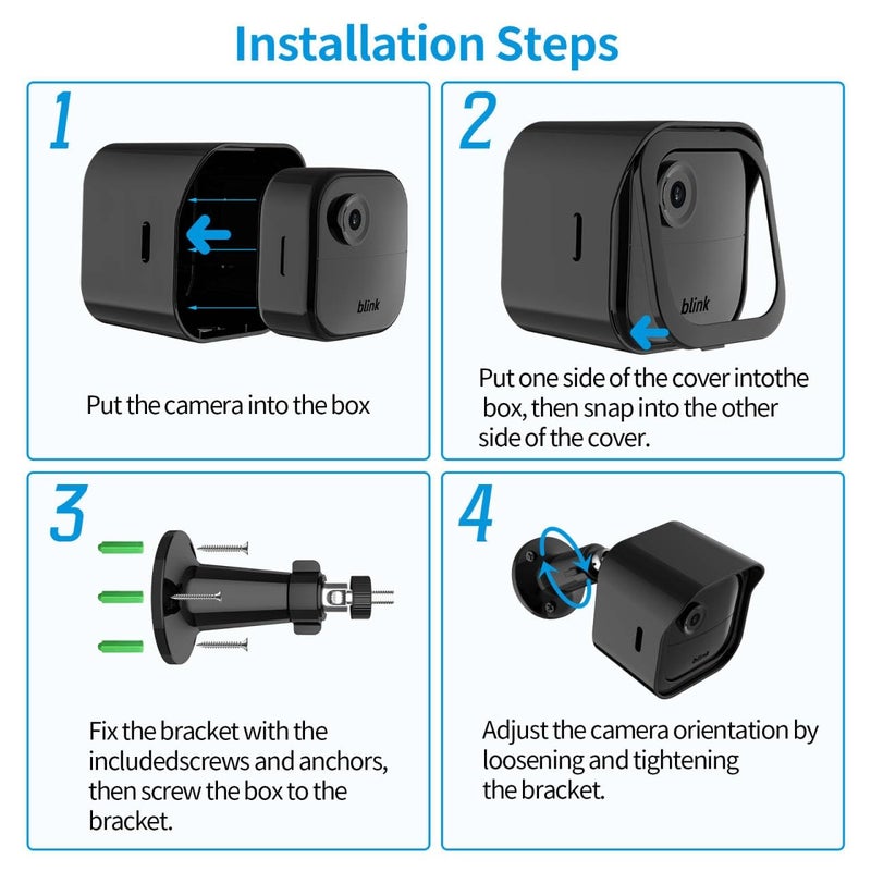 honecumi Blink Outdoor Camera Mount for Blink Outdoor 4th & 3rdâ€“ Weatherproof Adjustable Blink Outdoor Camera Surveillance Mount Bracket with Protective Housing, 360Â° Swivel & 90Â° Tilt Mount, 1 Pack - Image 3