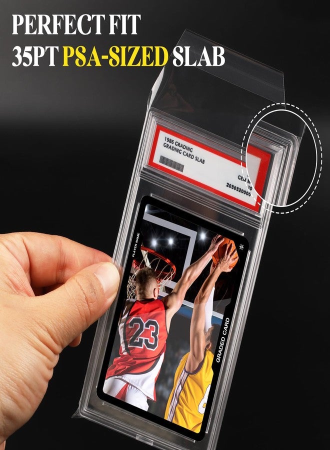 HYRAUL 100 Protective Sleeves for PSA Graded Slabs | Exact Fit 35pt Card Slab Bags | Resealable Protective Covers - Image 4