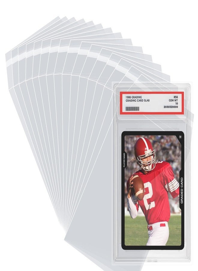 HYRAUL 100 Protective Sleeves for PSA Graded Slabs | Exact Fit 35pt Card Slab Bags | Resealable Protective Covers - Image 1