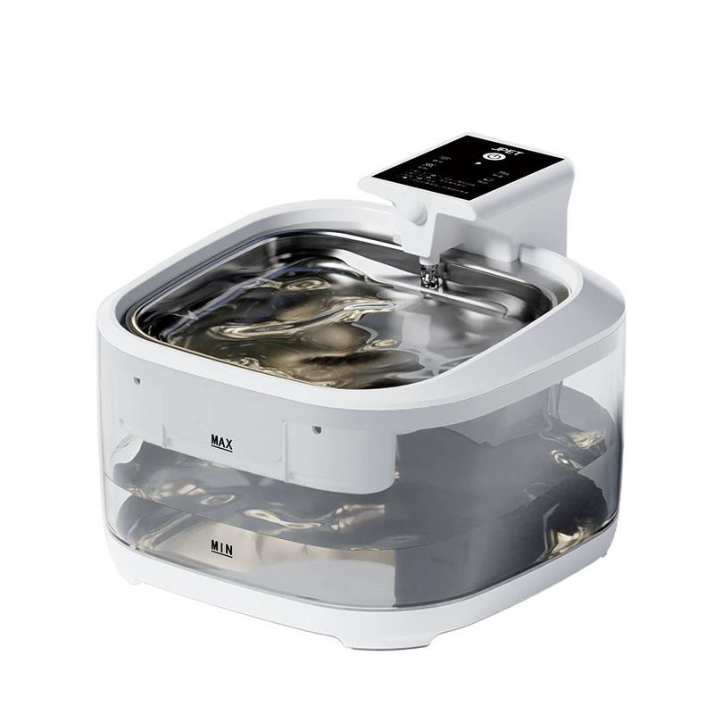 304 stainless steel cat water dispenser charging unplugged circulating water pet automatic dog water dispenser 3.2 white charging standard version [5000mAh] - Image 1