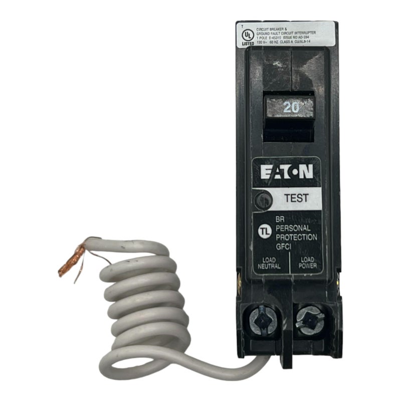 Eaton BRN120GF Br Gfci, 5ma, 1 Pole, 10kaic, 20a, Pigta - Image 1