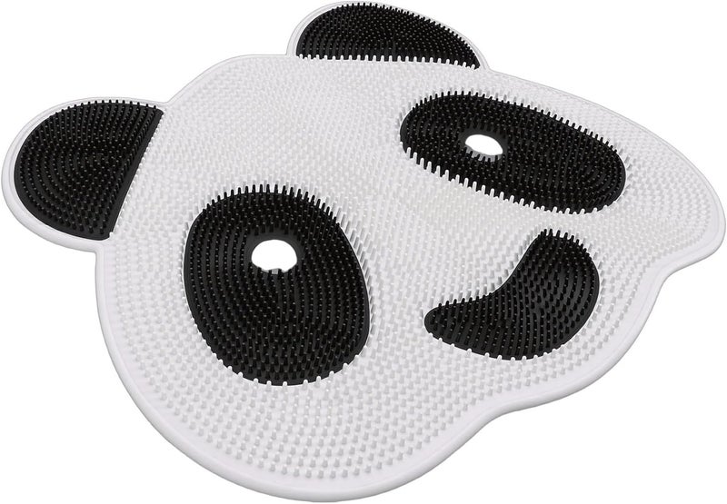 ZJchao Panda Shape Foot Scrubber Massage Mat with Suckers Non Slip Shower Exfoliating Mat for Bathroom TPE Material Home Spa Relaxation - Image 3