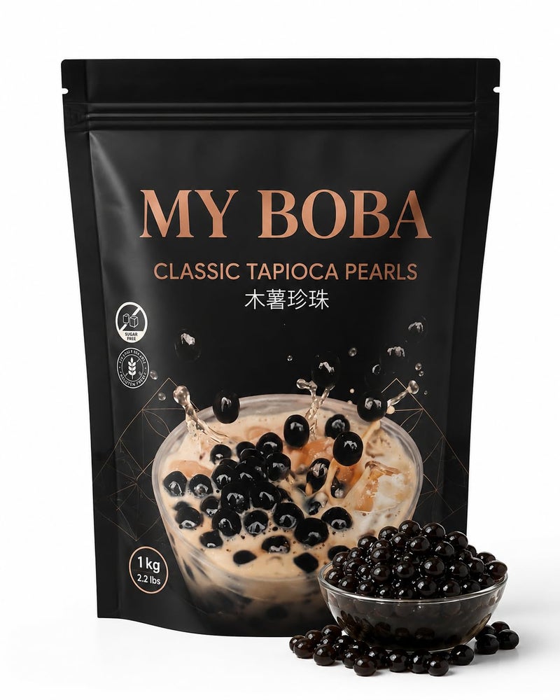 My Boba Classic Original Thai Tapioca Starch Boba Beans for All Kinds of Instant Beverages - Large Size (500g) - Image 1