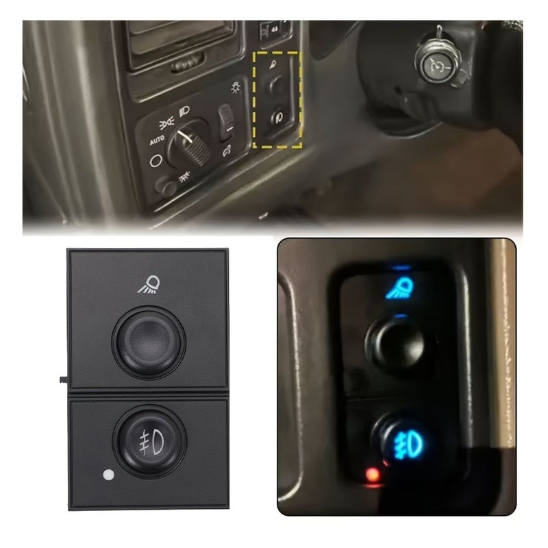 15143597 Fog Lamp Control Light Button Switch For GMC Sierra Chevy Silverado 1500 2003 2004 2005 2006 2007 - Image 4