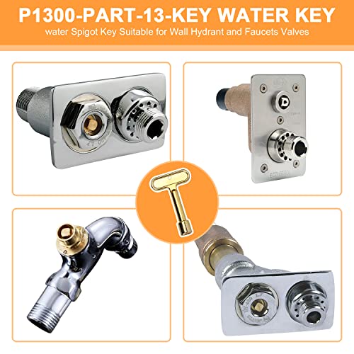VIDABTE 3/8'' P1300-PART-13-KEY Water Key Hydrant Key,Water Spigot Key for Wall Hydrant Faucets Valves and Outdoor Hose Valves.Compatible with Zurn P1300-PART-13-KEY Z1300 Hydrant Series. - Image 3