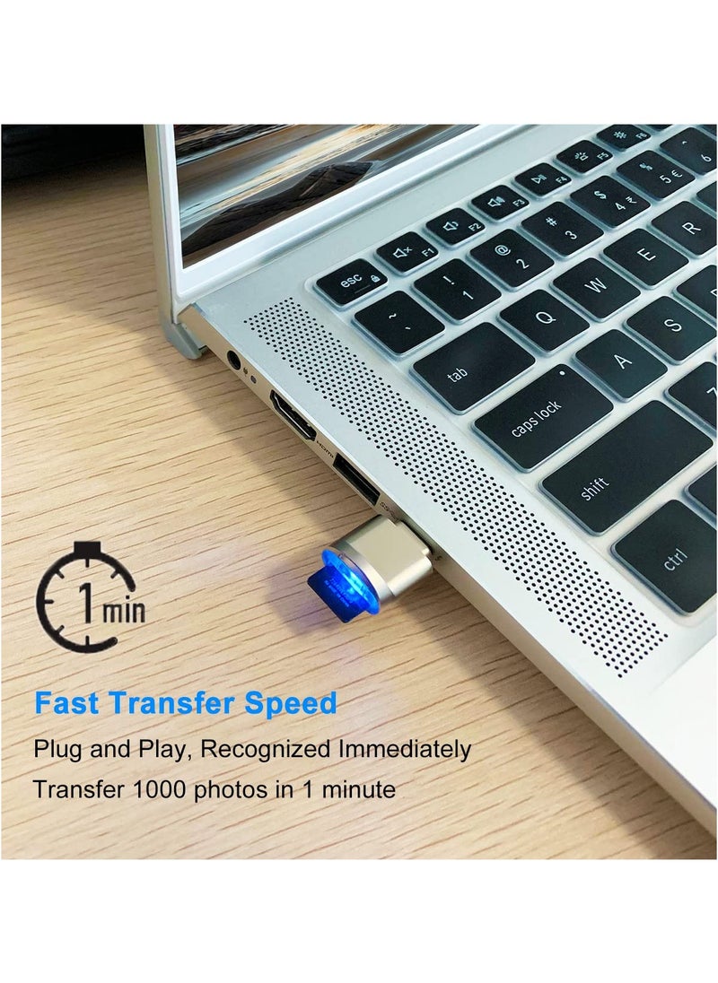 GNAFOTU - Micro SD Card Reader, USB C to SD Card Reader, Type C TF Memory Card Reader with USB C to USB Adapter, USB OTG Card Reader for Laptops, MacBook, Galaxy Phones and More - Image 1