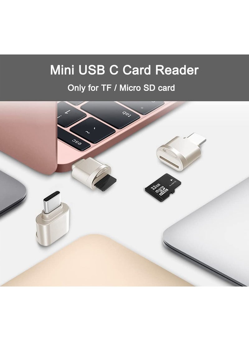 GNAFOTU - Micro SD Card Reader, USB C to SD Card Reader, Type C TF Memory Card Reader with USB C to USB Adapter, USB OTG Card Reader for Laptops, MacBook, Galaxy Phones and More - Image 1