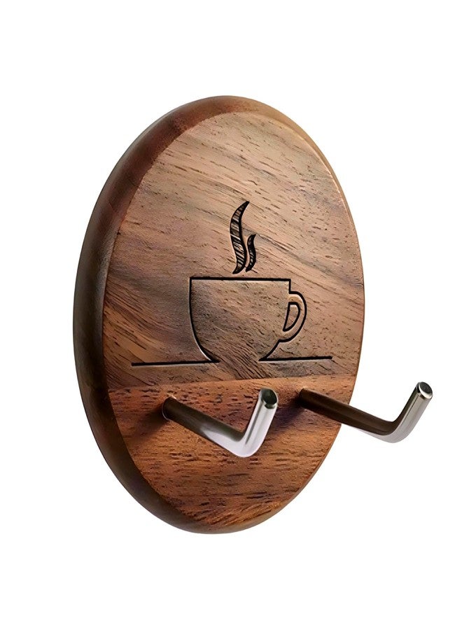 KNODOS Wall Mounted Portafilter Holder Walnut Wall Rack Espresso Station Organizer Premium Espresso Machine Accessories/Secure & Easy Installation - Suits 51mm, 54mm & 58mm Portafilters - Image 1