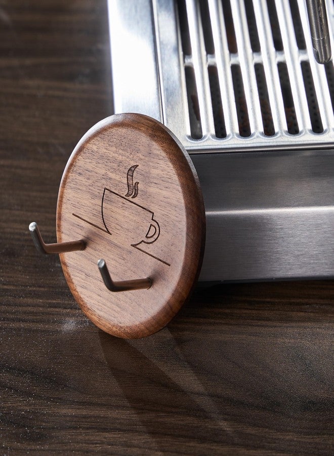 KNODOS Wall Mounted Portafilter Holder Walnut Wall Rack Espresso Station Organizer Premium Espresso Machine Accessories/Secure & Easy Installation - Suits 51mm, 54mm & 58mm Portafilters - Image 5