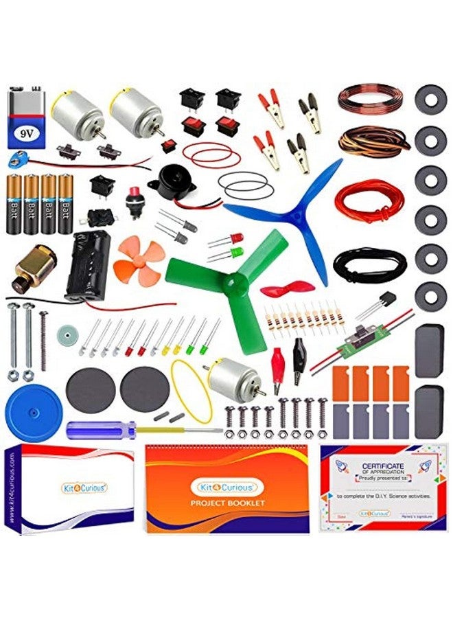 Kit4Curious Super Kit 100 Items in a kit - Science & Fun Innovation Kit with Instruction Manual for 100 Projects - Image 1