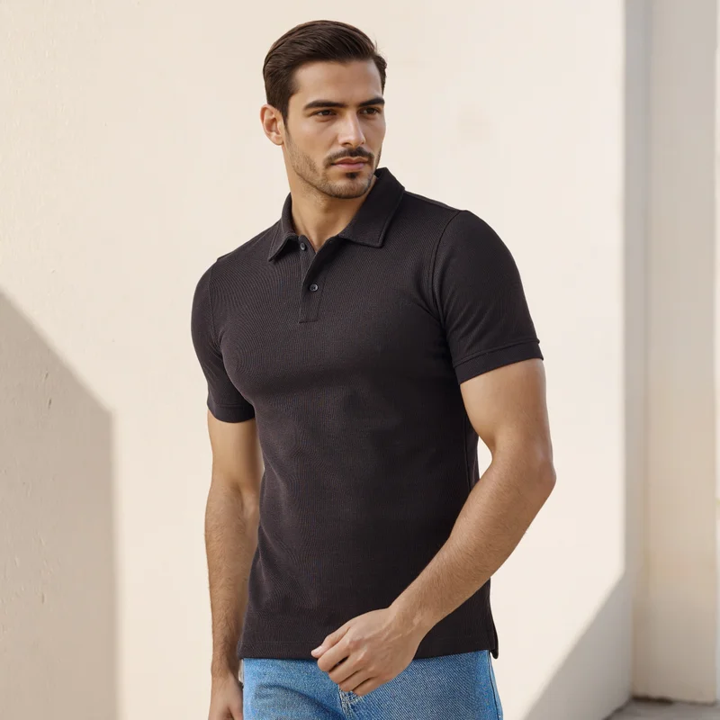 سبلاش فيڤ Textured Polo T-shirt