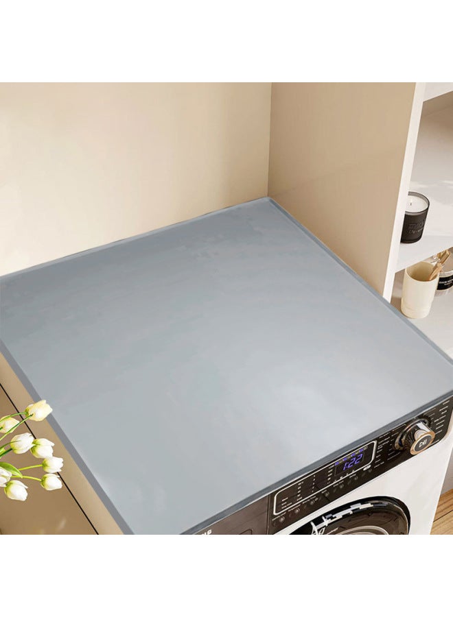 Simple Solid Color Washing Machine Non-slip Household Mat Top Dustproof Sunscreen Mat Practical Storage Mat Manufacturers Wholesale-Dimensions:Laundry Mat 50*60cm 654g - Image 1