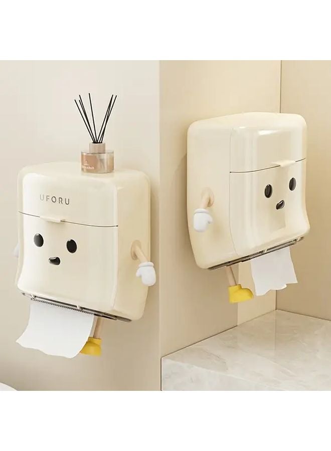 Red Wall Mounted Tissue Box No Drill Home Decor For Living Room Bedroom - Image 2