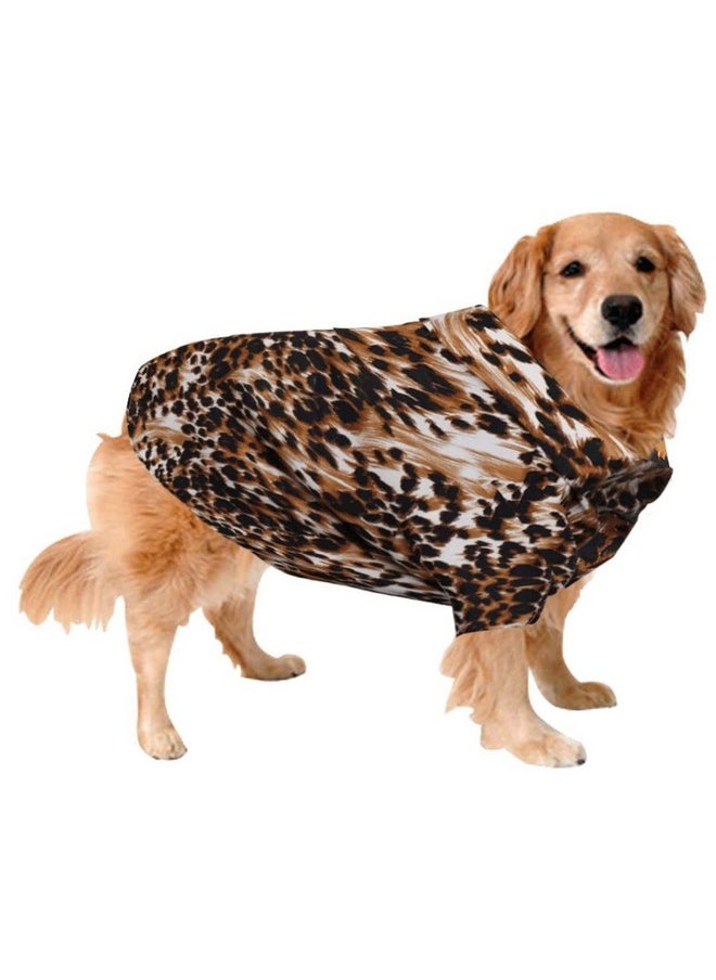 Sage Square Crazy Printed Dog Shirt, Trending Dog Shirt, Ultra Soft & Light Weight, Comfortable & Breathable Dog Apparel, Trendy Outfit (Xxxlarge - 30 Inch) (Leopard Print)  - Image 1