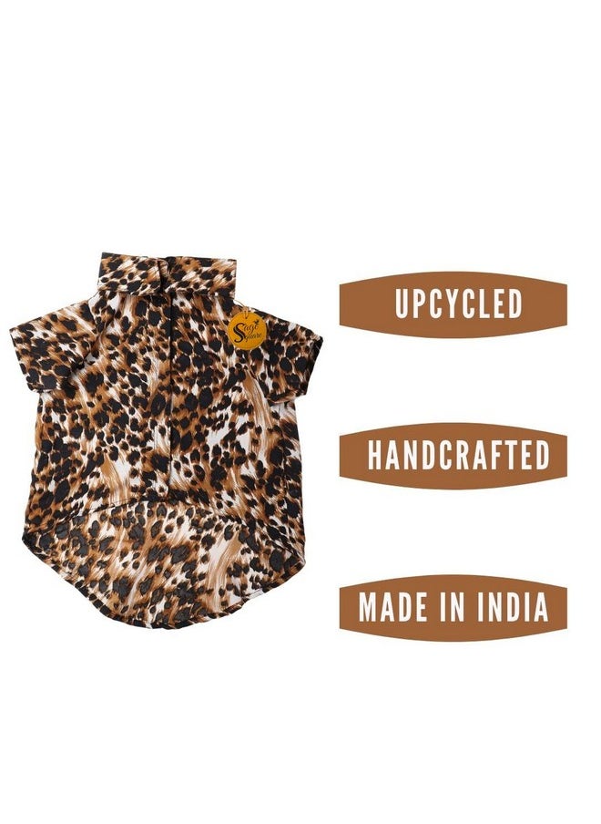 Sage Square Crazy Printed Dog Shirt, Trending Dog Shirt, Ultra Soft & Light Weight, Comfortable & Breathable Dog Apparel, Trendy Outfit (Xxxlarge - 30 Inch) (Leopard Print)  - Image 3