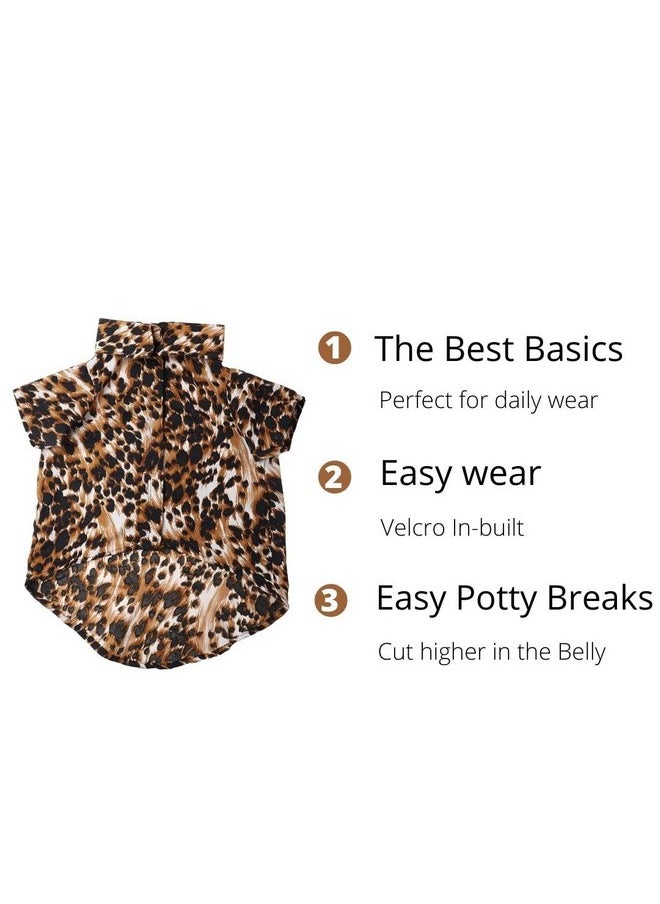 Sage Square Crazy Printed Dog Shirt, Trending Dog Shirt, Ultra Soft & Light Weight, Comfortable & Breathable Dog Apparel, Trendy Outfit (Xxxlarge - 30 Inch) (Leopard Print)  - Image 5