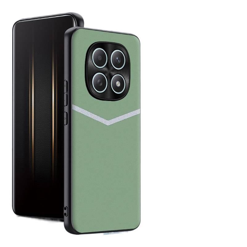 LS Leather Texture Protective Case for Redmi Note 15 with Drop Protection and Full Coverage plus Shockproof plus V-shaped Stitching plus Leather Texture in Green - Image 1