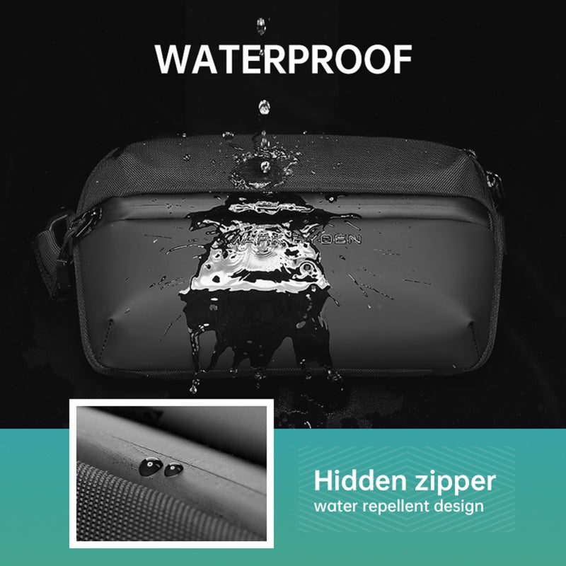 MARK RYDEN Fashion Pack Leisure Bag Chest Storage Waterproof Oxford Cloth Wear-Resistant Anti-Theft Multilayer Bag with Smooth Zipper Adjustable Straps Breathable Back for Travel - Image 2
