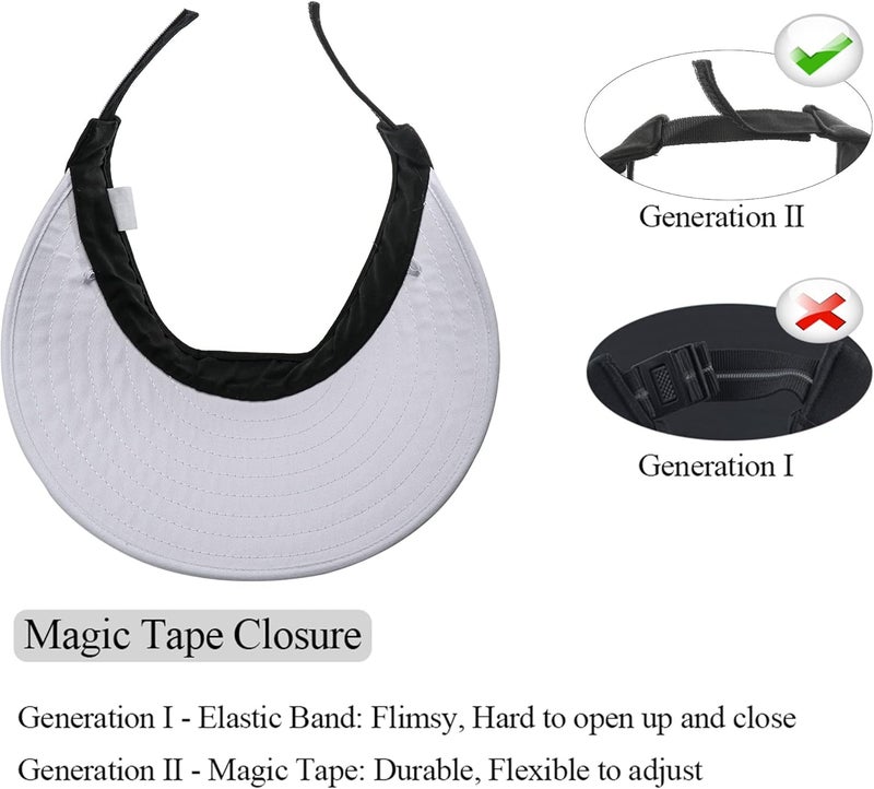 CAMOLAND Sun Visor Hats Women Large Brim Summer UV Protection Beach Cap - Image 3