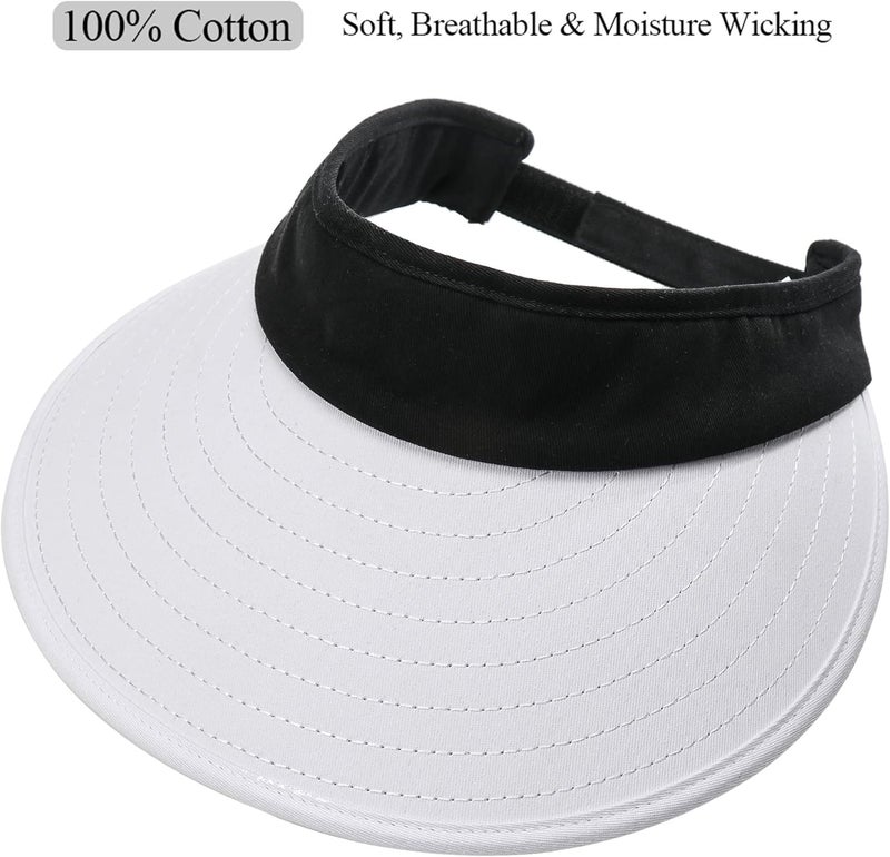 CAMOLAND Sun Visor Hats Women Large Brim Summer UV Protection Beach Cap - Image 2