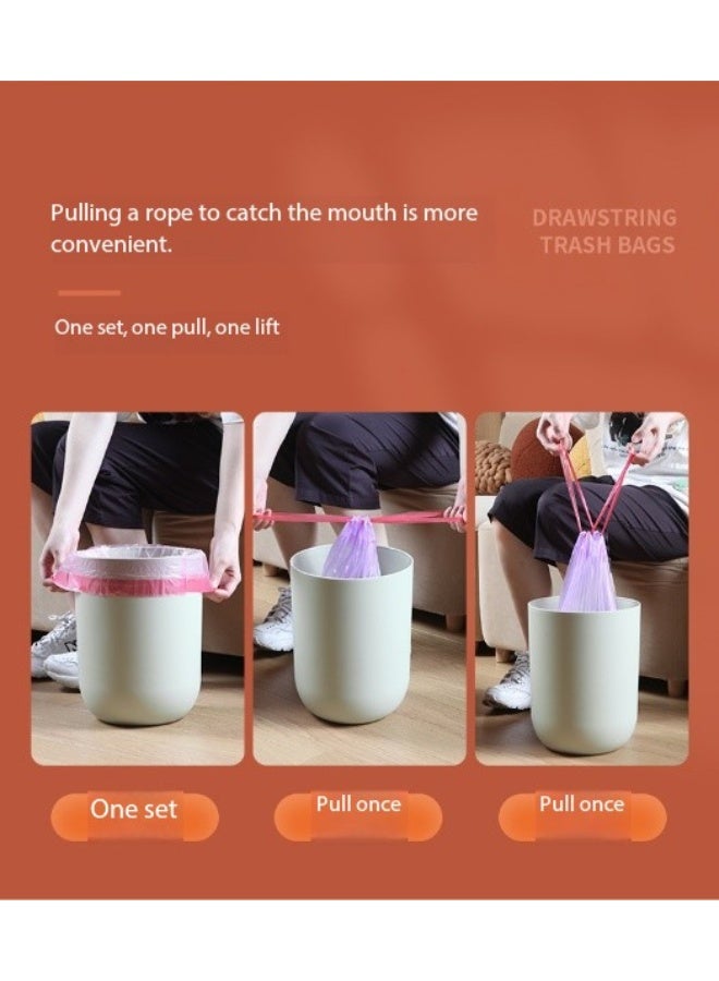 كيس قمامة برباط، كيس قمامة، كيس قمامة، كيس للاستخدام مرة واحدة، 45 × 50 سم، سميك للغاية، 20 لفة × 15 قطعة، إجمالي 300 قطعة - Image 4