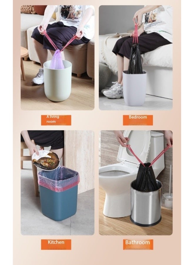 كيس قمامة برباط، كيس قمامة، كيس قمامة، كيس للاستخدام مرة واحدة، 45 × 50 سم، سميك للغاية، 20 لفة × 15 قطعة، إجمالي 300 قطعة - Image 2