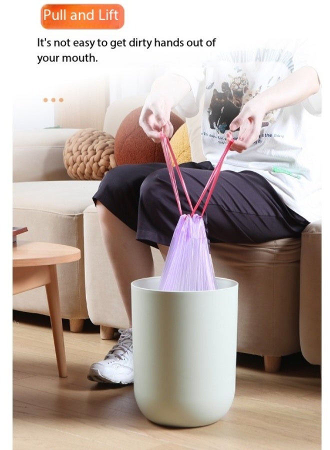 كيس قمامة برباط، كيس قمامة، كيس قمامة، كيس للاستخدام مرة واحدة، 45 × 50 سم، سميك للغاية، 20 لفة × 15 قطعة، إجمالي 300 قطعة - Image 3