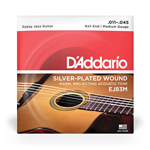 D'Addario EJ83M Gypsy Jazz Acoustic Guitar Strings, Ball End, Medium, 11-45 - Image 2