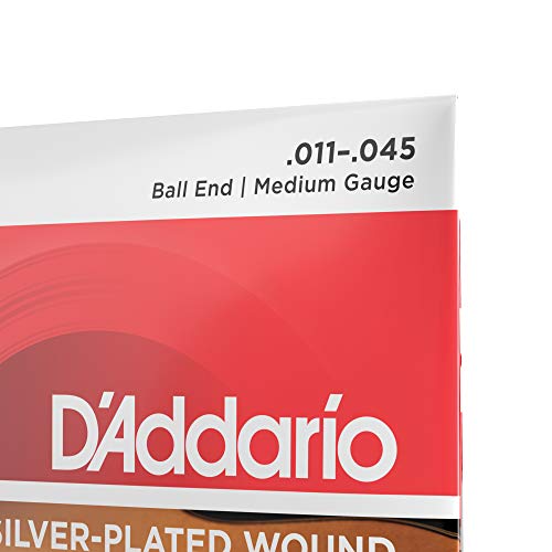 D'Addario EJ83M Gypsy Jazz Acoustic Guitar Strings, Ball End, Medium, 11-45 - Image 4