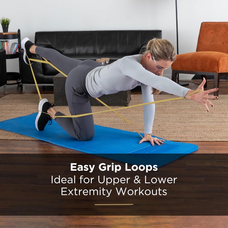 TheraBand CLX Exercise Bands - 5 Feet, Gold Resistance Band for Strength Training - Image 3