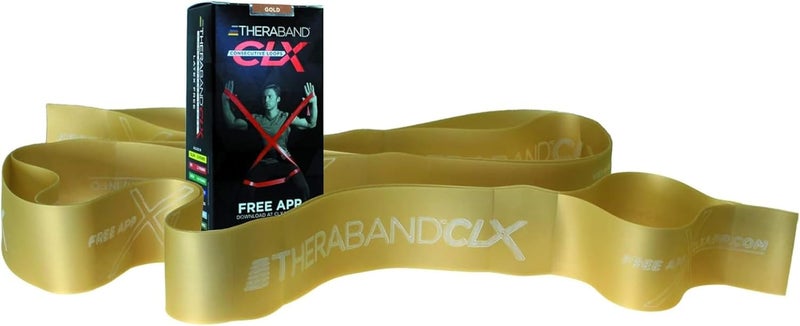 TheraBand CLX Exercise Bands - 5 Feet, Gold Resistance Band for Strength Training - Image 1