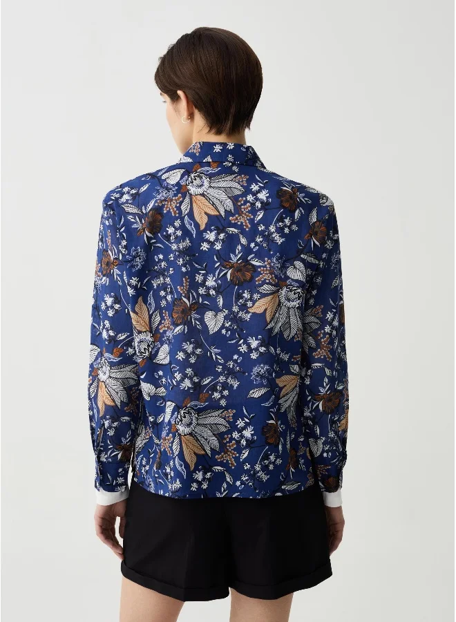 Ovs Ovs Shirt Blu/Bianco