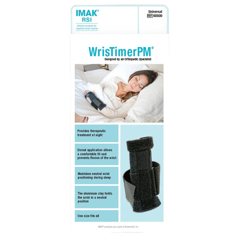 IMAK RSI WrisTimer PM Wrist Brace for Men Women Wrist Support Stabilizer Immobilizer for Nighttime Carpal Tunnel Support for Sleep