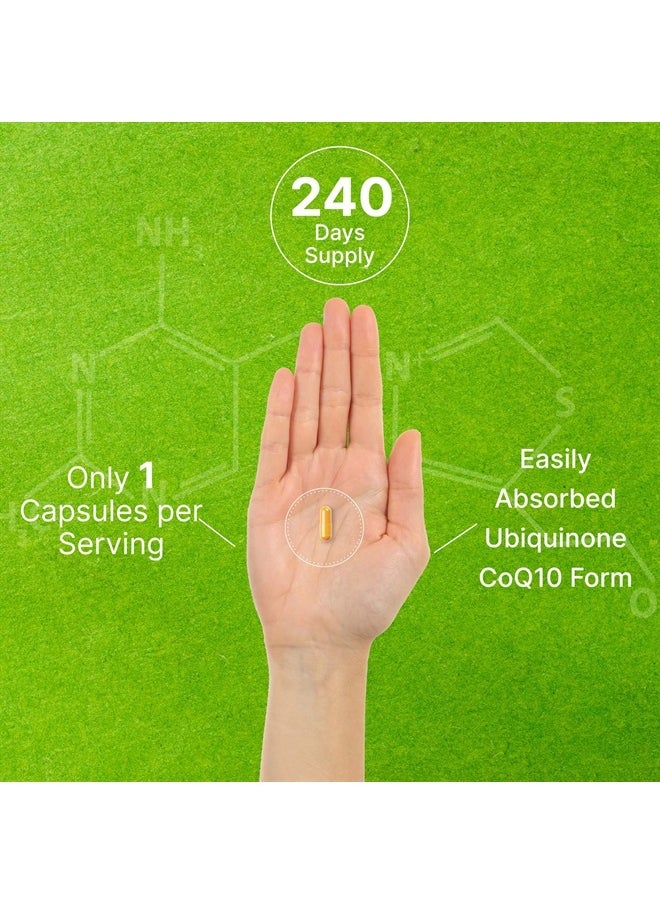DEAL SUPPLEMENT CoQ10 100mg، 240 كبسولة - مع حمض أوميجا 3 الدهني 100mg - مكملات إنزيم Q10 الحيوي - دعم صحة القلب والطاقة والدماغ بمضادات الأكسدة - غير معدلة وراثيًا، كبسولة واحدة يوميًا  - Image 5