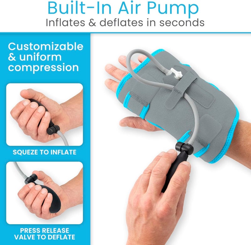VIVE Wrist Ice Pack Wrap with Compression for Carpal Tunnel Relief  Hand Brace with Hot  Cold Therapy for Inflammation Arthritis Swelling  PostSurgery Gray - Image 4